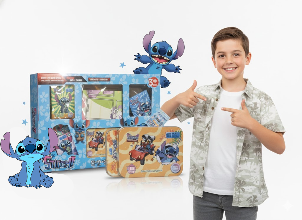 GRA KARCIANA "STITCH! BATTLE CARDS" – MEGA ZESTAW 158 ELEMENTÓW