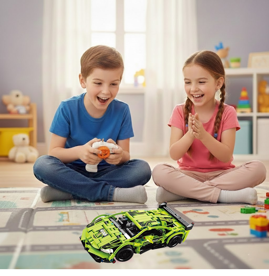 ZESTAW KONSTRUKCYJNY COME ALIVE RACING CAR SAMOCHÓD Z KLOCKÓW 428 + PILOT