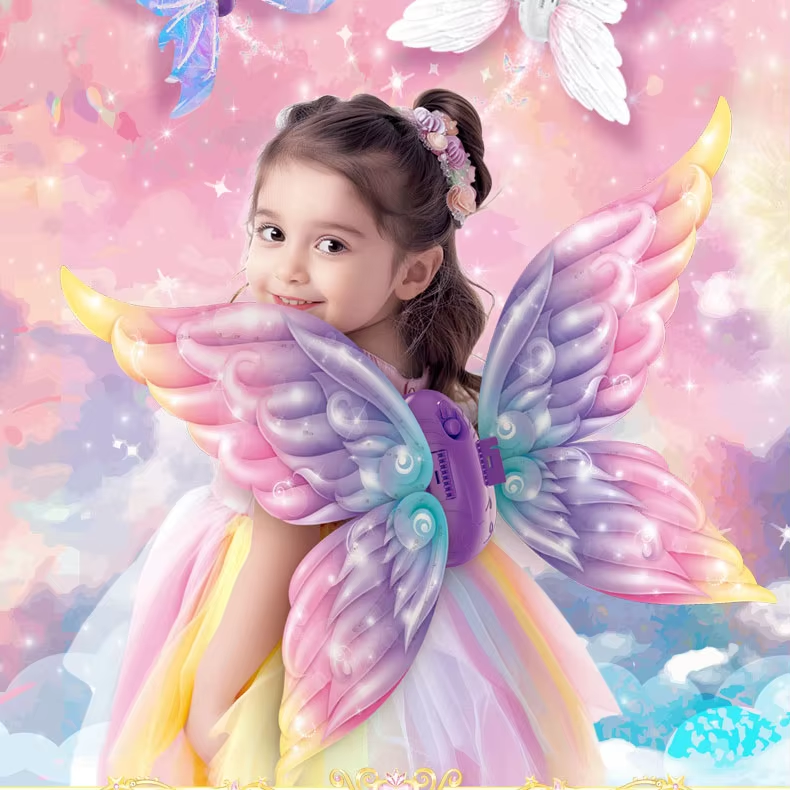 MECHANICZNE SKRZYDŁA Z PODŚWIETLENIEM JEDNOROŻKA MAGIA KTÓRA OŻYWA.