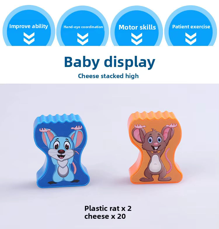 GRA ZRĘCZNOŚCIOWA CHEESE STACK GAME BALANSOWANIE SERA DLA DZIECI ZABAWKI