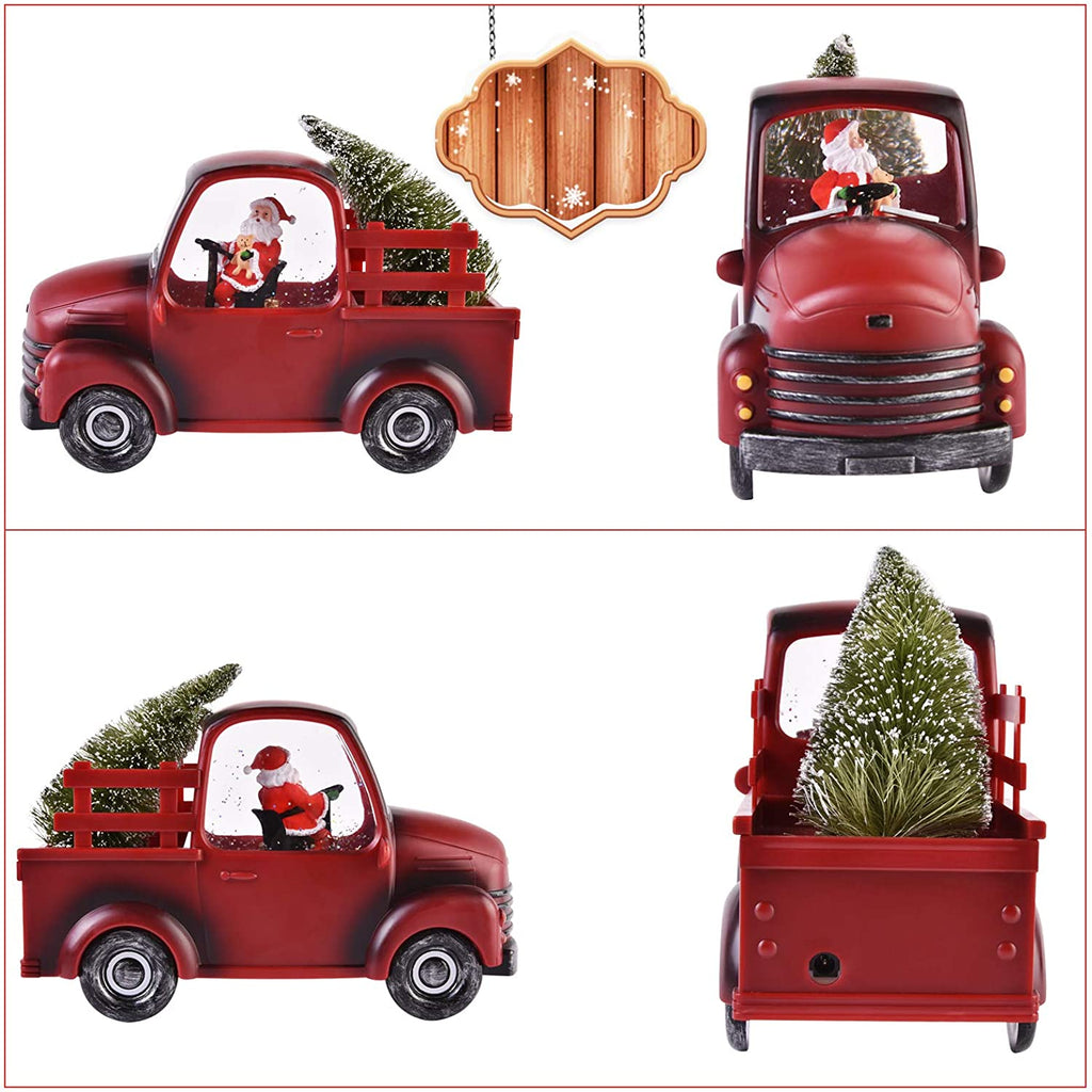 ŚWIĄTECZNY SAMOCHÓD LED ZE ŚNIEŻNĄ ZAMIECIĄ I MUZYKĄ