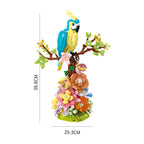 KLOCKI PAPUGA NA KWIATACH 1162 EL. ZESTAW DEKORACYJNY FLOWERS KONSTRUKTOR