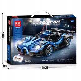 KLOCKI AUTO ZDALNIE STEROWANE SPEED CAR NIEBIESKI 301 EL. ZABAWKI