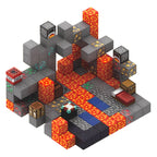 KONSTRUKTOR MAGNETYCZNY MINECRAFT JASKINIA Z LAWĄ 147 EL KLOCKI 3D ZABAWKA
