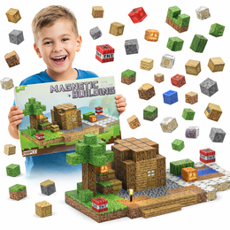 KLOCKI MAGNETYCZNE DOM STEVE’A W MIEŚCIE 198 EL INSPIOWANE MINECRAFT PREZENT