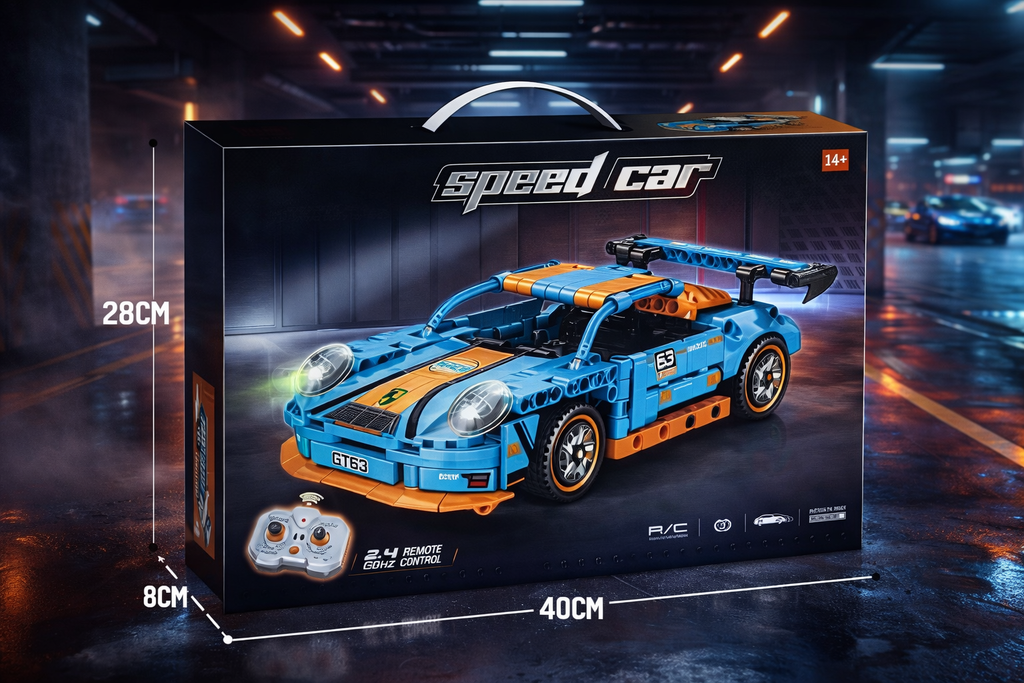 KLOCKI AUTO ZDALNIE STEROWANE SPEED CAR 305 EL. WI PREZENT ZABAWKI