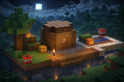 KLOCKI MAGNETYCZNE DOM STEVE’A W MIEŚCIE 198 EL INSPIOWANE MINECRAFT PREZENT