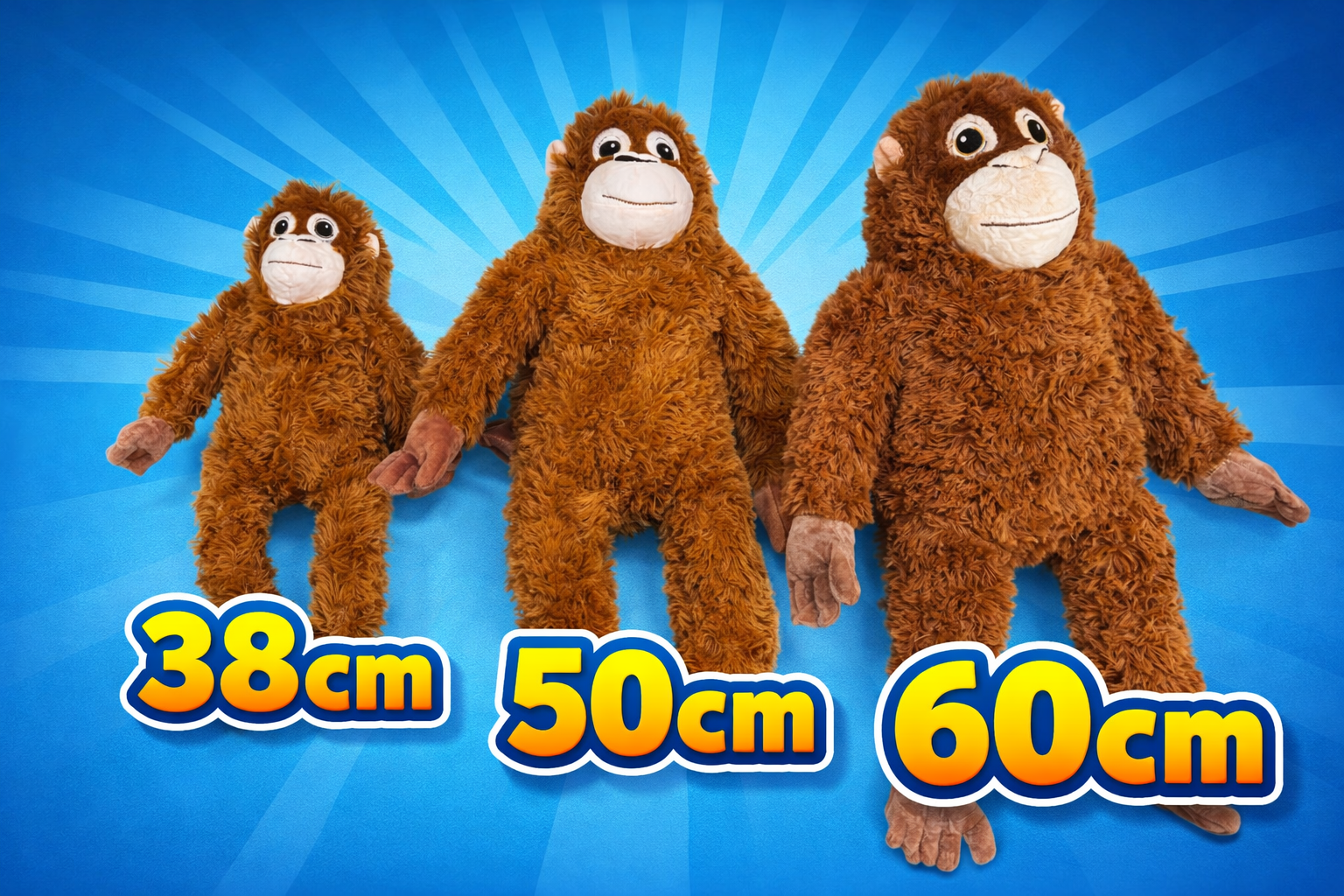 DUŻY PLUSZOWY ORANGUTAN DJUNGELSKOG 60 CM MASKOTKA MAŁPKA PRZYTULANKA