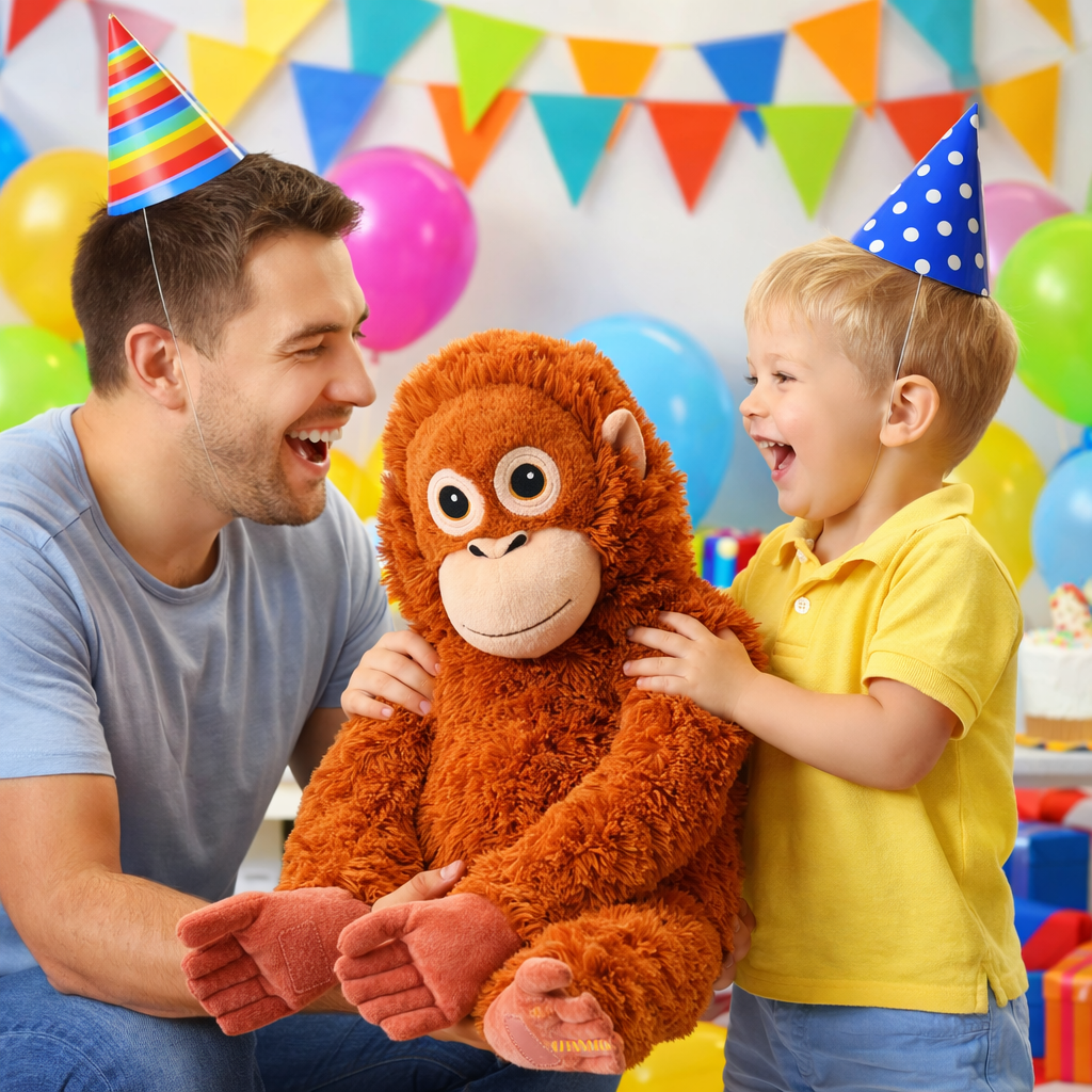 PLUSZOWY ORANGUTAN DJUNGELSKOG 38CM MASKOTKA MAŁPKA PRZYTULANKA DLA DZIECKA