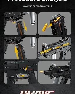 MEGA CONSTRUCTOR BROŃ KARABIN ASIC 1609 CZĘŚCI UMP-45 PREZENT