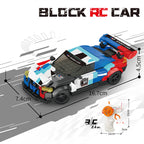 ZDALNIE STEROWANY SAMOCHÓD Z KLOCKÓW RC SPORTOWE AUTO 1:20 (243 EL.)