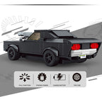 BLOCK RC CAR CZARNY SPORTOWY STEROWANY SAMOCHÓD Z KLOCKÓW, 249 EL., 1:20