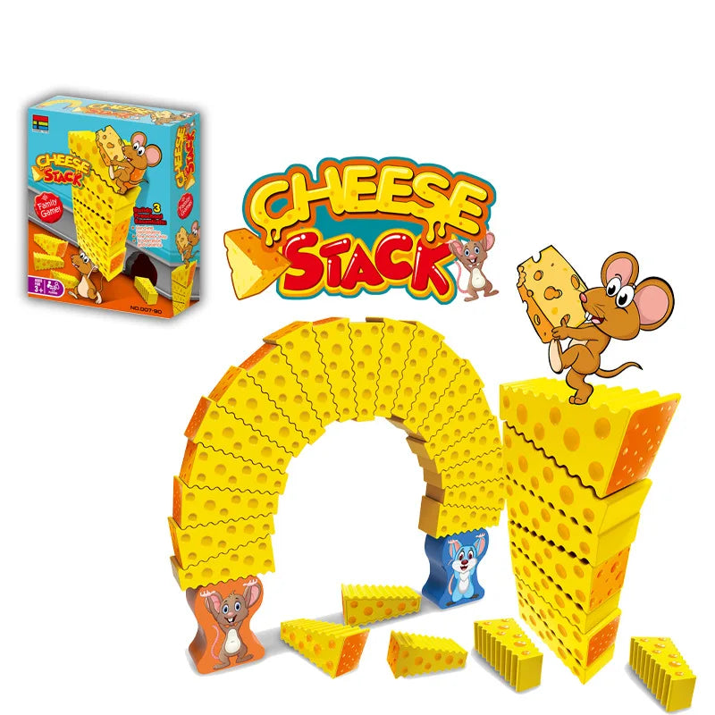GRA ZRĘCZNOŚCIOWA CHEESE STACK GAME BALANSOWANIE SERA DLA DZIECI ZABAWKI