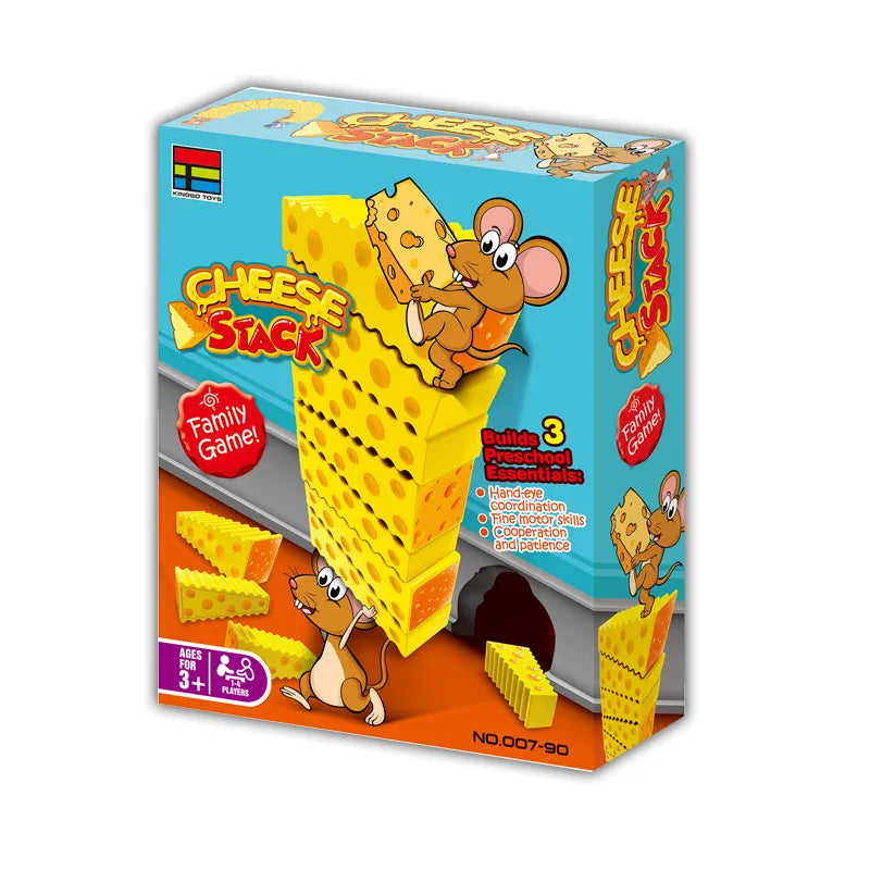 GRA ZRĘCZNOŚCIOWA CHEESE STACK GAME BALANSOWANIE SERA DLA DZIECI ZABAWKI