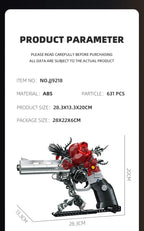 KLOCKI 631 EL GUNS & PETALS REWOLWER Z RÓŻAMI DIY 3D DO SKŁADANIA PREZENT