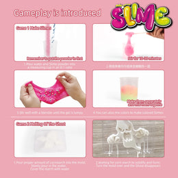 ZESTAW DO ROBIENIA SLIME DLA DZIECI DIY AKCESORIA ZABAWA SENSORYCZNA STEAM