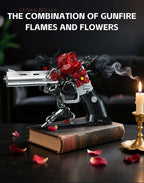 KLOCKI 631 EL GUNS & PETALS REWOLWER Z RÓŻAMI DIY 3D DO SKŁADANIA PREZENT