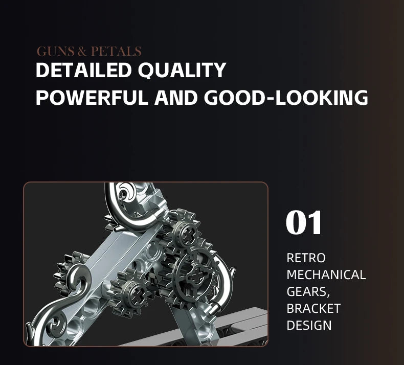 KLOCKI 631 EL GUNS & PETALS REWOLWER Z RÓŻAMI DIY 3D DO SKŁADANIA PREZENT
