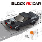 BLOCK RC CAR CZARNY SPORTOWY STEROWANY SAMOCHÓD Z KLOCKÓW, 249 EL., 1:20