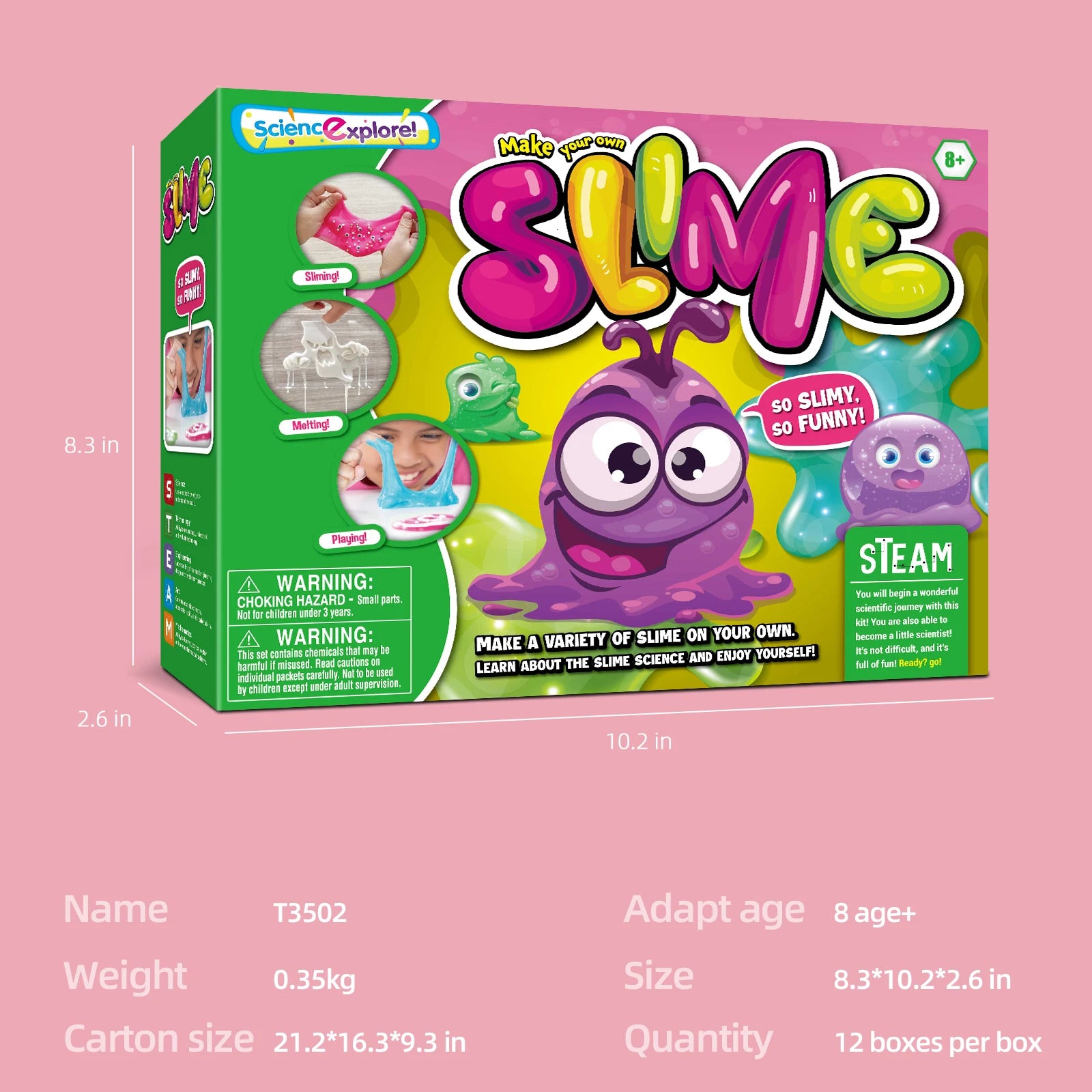 ZESTAW DO ROBIENIA SLIME DLA DZIECI DIY AKCESORIA ZABAWA SENSORYCZNA STEAM