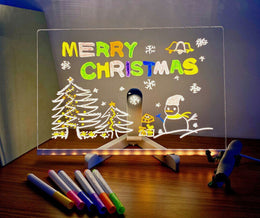 TABLICA 3D PODŚWIETLANA DO RYSOWANIA LED USB + MAZAKI DLA DZIECKA 20x30 CM