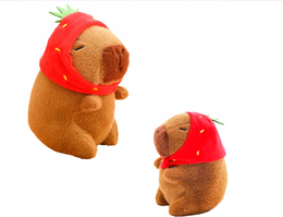 Truskawka kapibara pluszak kapibara z czapką truskawką kapibara