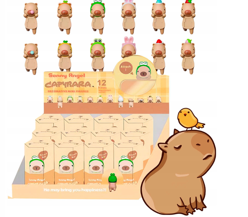 KAPIBARA HIPPERS CAPYBARA MINI LALECZKA ZAWIESZKA NA TELEFON SONNY ANGEL
