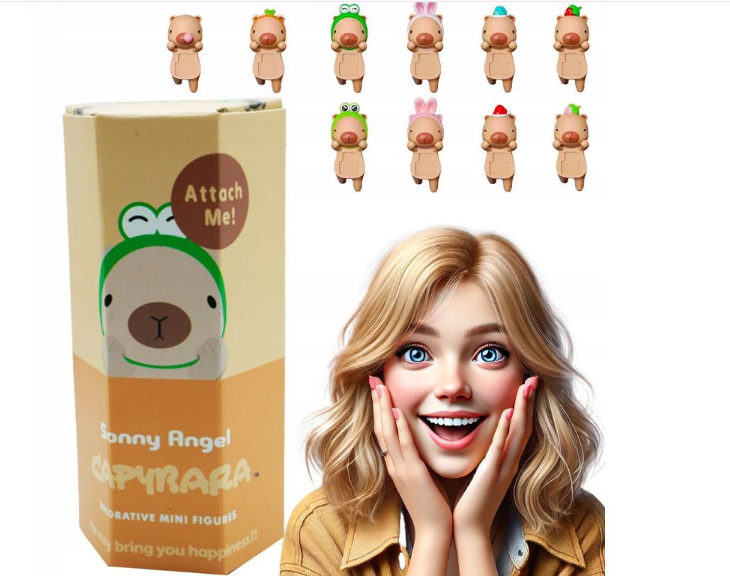 KAPIBARA HIPPERS CAPYBARA MINI LALECZKA ZAWIESZKA NA TELEFON SONNY ANGEL