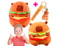 KAPIBARA MASKOTKA PLUSZ CAPIBARA BURGER PLUSZ MIĘKKA ZABAWKA PREZENT 30CM