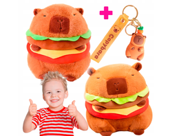 KAPIBARA MASKOTKA PLUSZ CAPIBARA BURGER PLUSZ MIĘKKA ZABAWKA PREZENT 30CM