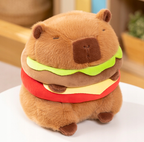 KAPIBARA MASKOTKA PLUSZ CAPIBARA BURGER PLUSZ MIĘKKA ZABAWKA PREZENT 30CM