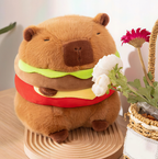 KAPIBARA MASKOTKA PLUSZ CAPIBARA BURGER PLUSZ MIĘKKA ZABAWKA PREZENT 30CM