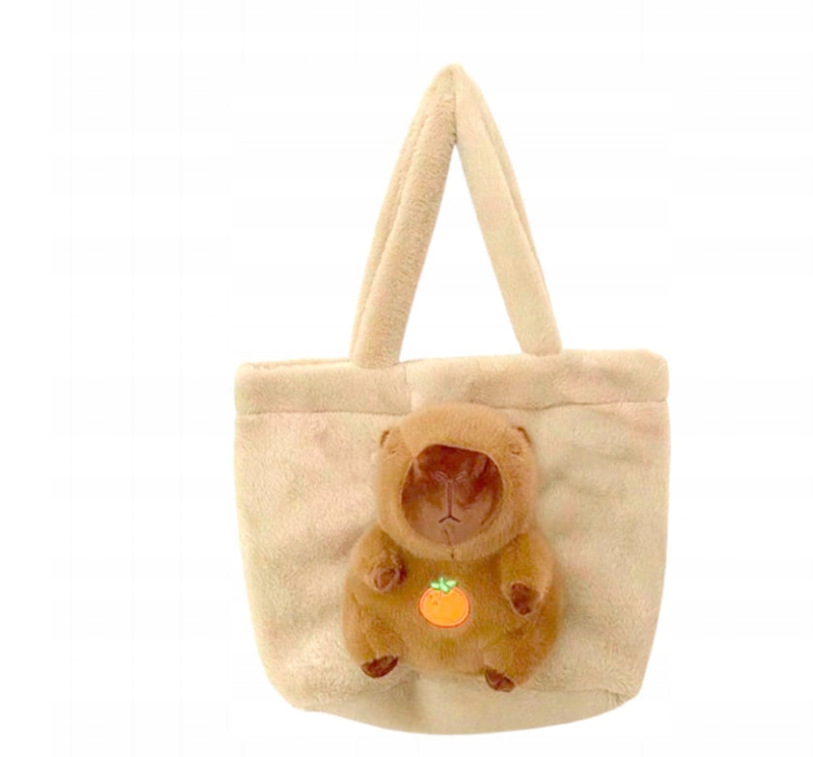 PLUSZOWA TORBA NA RAMIĘ Z KAPIBARĄ MIĘKKA PRZENOŚNA TOREBKA UROCZY PREZENT