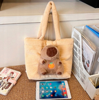 PLUSZOWA TORBA NA RAMIĘ Z KAPIBARĄ MIĘKKA PRZENOŚNA TOREBKA UROCZY PREZENT