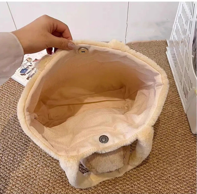 PLUSZOWA TORBA NA RAMIĘ Z KAPIBARĄ MIĘKKA PRZENOŚNA TOREBKA UROCZY PREZENT