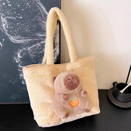 PLUSZOWA TORBA NA RAMIĘ Z KAPIBARĄ MIĘKKA PRZENOŚNA TOREBKA UROCZY PREZENT