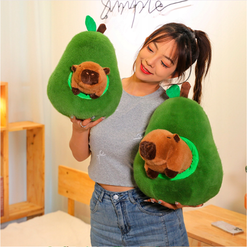 KAPIBARA W AWOKADO 2W1 PLUSZAK ZABAWKA MASKOTKA PLUSZOWA PRZYTULANKA 45CM