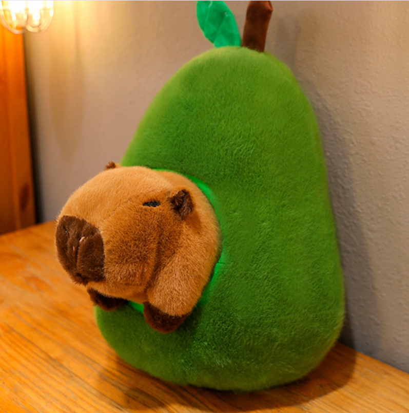 KAPIBARA W AWOKADO 2W1 PLUSZAK ZABAWKA MASKOTKA PLUSZOWA PRZYTULANKA 45CM
