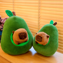 KAPIBARA W AWOKADO 2W1 PLUSZAK ZABAWKA MASKOTKA PLUSZOWA PRZYTULANKA 25CM