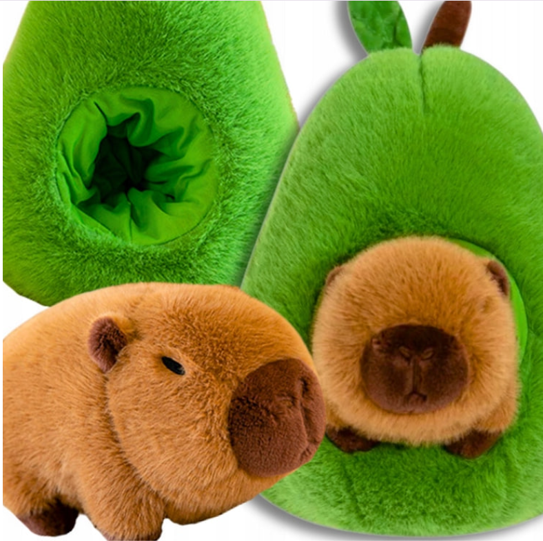 KAPIBARA W AWOKADO 2W1 PLUSZAK ZABAWKA MASKOTKA PLUSZOWA PRZYTULANKA 45CM
