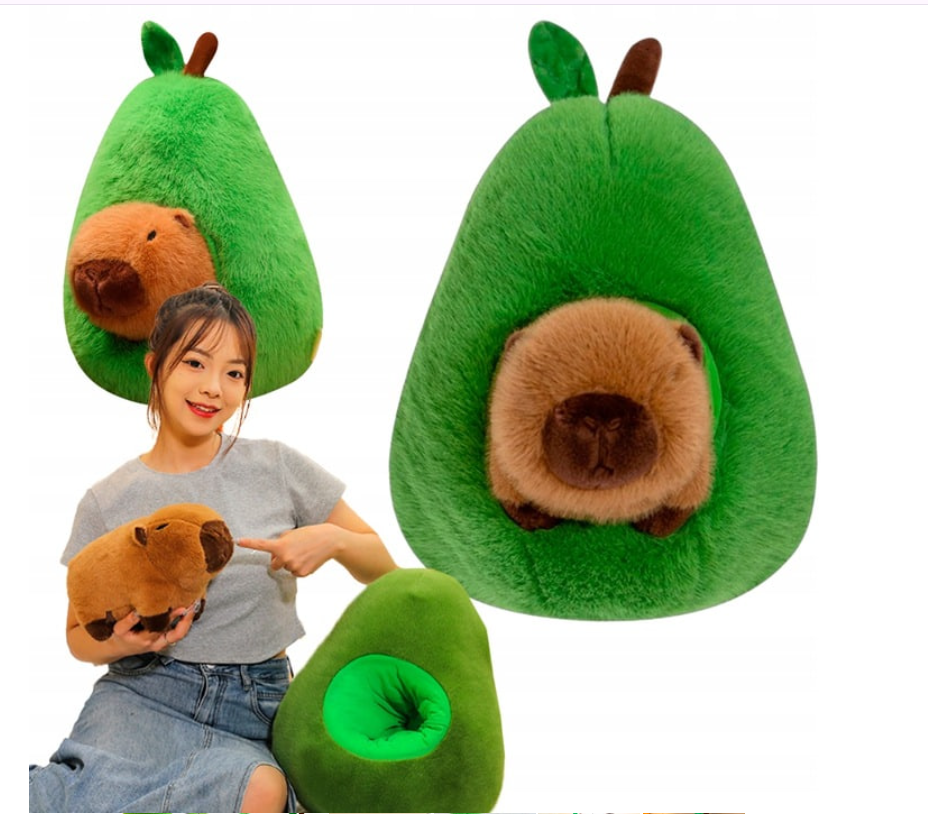 Kapibara w awokado 2w1 pluszak zabawka pluszowa przytulanka 35cm