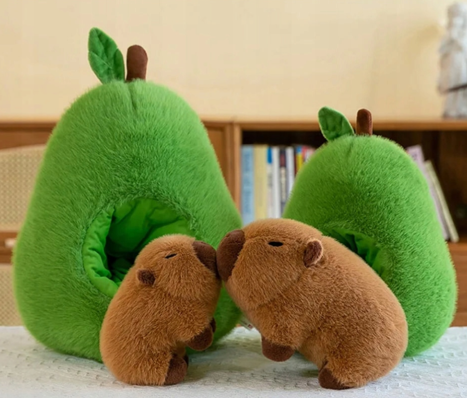 KAPIBARA W AWOKADO 2W1 PLUSZAK ZABAWKA MASKOTKA PLUSZOWA PRZYTULANKA 45CM