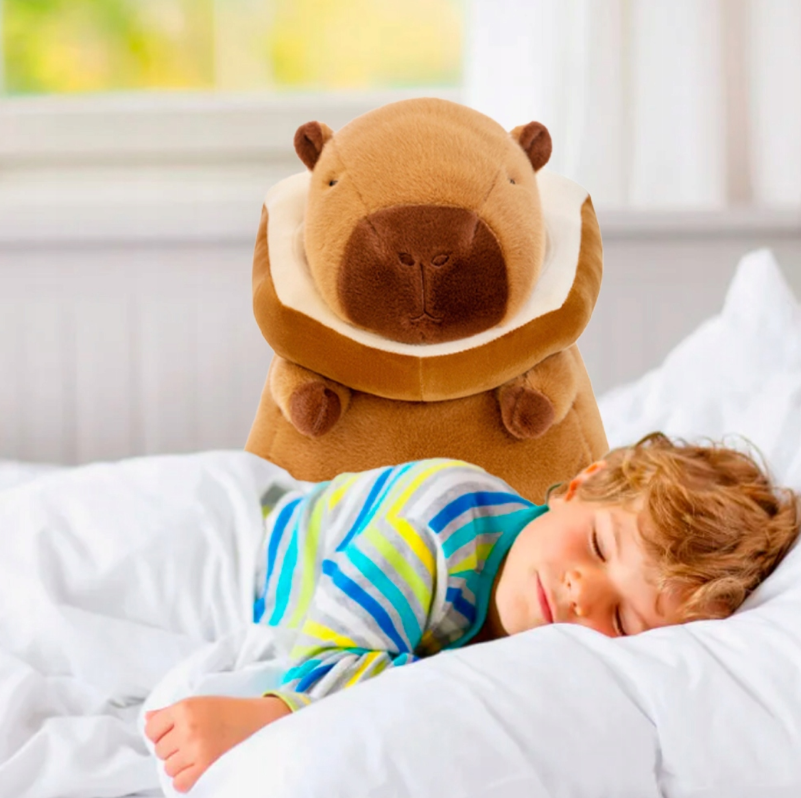 MASKOTKA PLUSZOWA KAPIBARA CAPYBARA CHLEBEK TOST PRZYTULANKA NA PREZENT