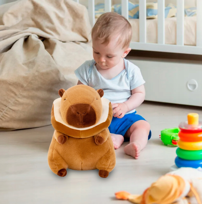MASKOTKA PLUSZOWA KAPIBARA CAPYBARA CHLEBEK TOST PRZYTULANKA NA PREZENT