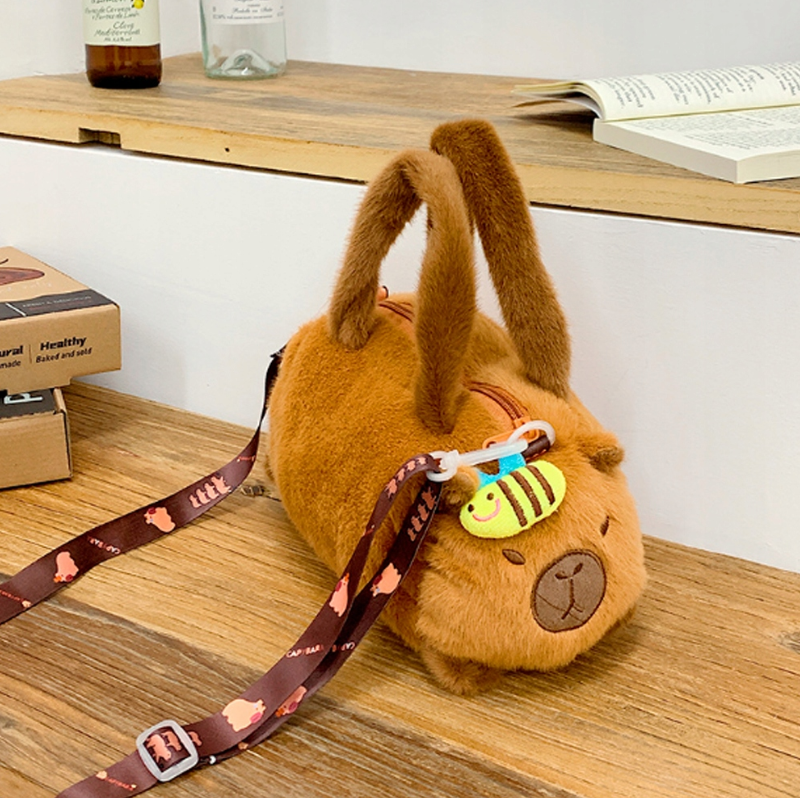 MIĘKKA ZABAWKA KAPIBARA WOREK 25CM TORBA DO PRZYTULANIA KAPIBARA NA PREZENT