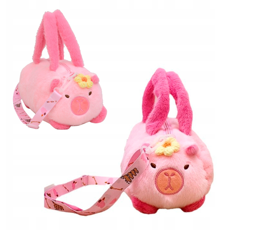 MIĘKKA RÓŻOWY KAPIBARA WOREK 25CM TORBA DO PRZYTULANIA KAPIBARA NA PREZENT