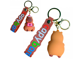 KAPIBARA MASKOTKA DUŻY PLUSZAK Z PLECAKIEM ŻÓŁWIA 25CM 2W1 MISIEK + BRELOK