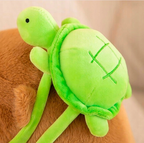 KAPIBARA MASKOTKA DUŻY PLUSZAK Z PLECAKIEM ŻÓŁWIA 25CM 2W1 MISIEK + BRELOK