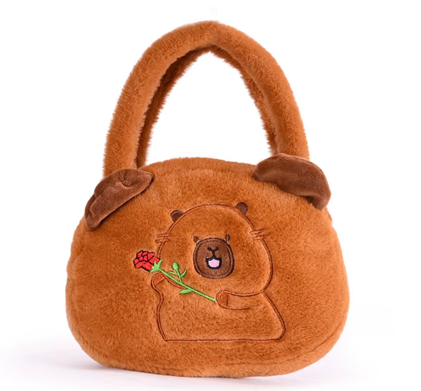 PLUSZOWA TOREBKA KAPIBARA NOWY MODEL KUFEREK KAPIBARA TORBA KAPIBARA 25CM