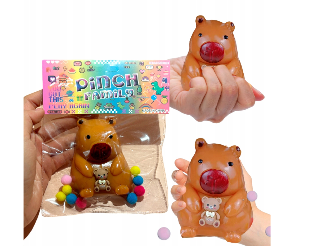 KAPIBARA GNIOTEK MOCHI SQUISHY SŁODKA SENSORYCZNY ANTYSTRESOWY DLA DZIECI